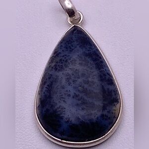 Sterling Silver Amethyst Pendant 1.5” New